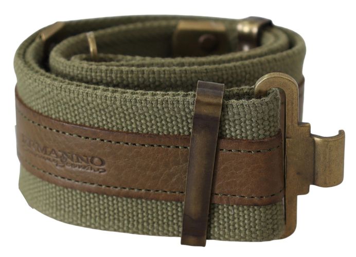 Leather Rustic Bronze Buckle Army Women's Belt - Ermanno Scervino - Modalova