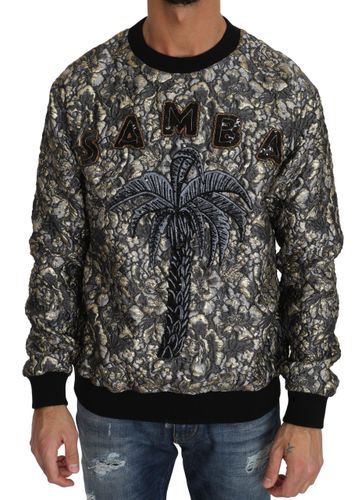 SAMBA Jacquard Palmtree Pullover Men's Sweater - Dolce & Gabbana - Modalova