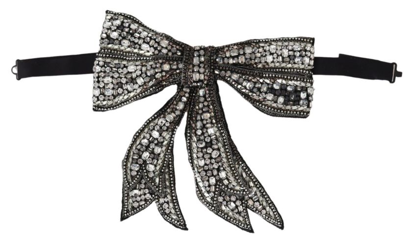 Crystal Beaded Sequined Catwalk Necklace Women's Bowtie - Dolce & Gabbana - Modalova