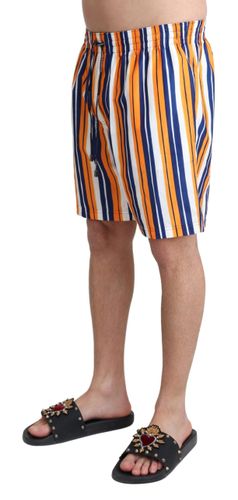 Striped Beachwear Men's Swimshorts - Dolce & Gabbana - Modalova
