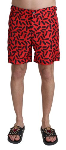 Patterned Beachwear Shorts Men's Swimwear - Dolce & Gabbana - Modalova