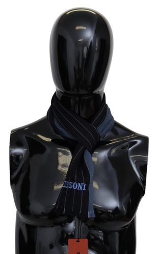 Black Striped Wool Unisex Wrap Men's scarf - Missoni - Modalova