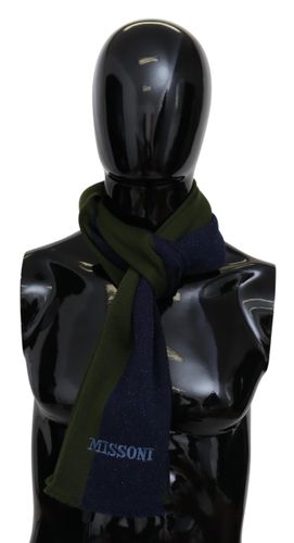 Men's Wool Unisex Neck Wrap Shawl Men's Blue - Missoni - Modalova