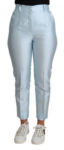 Silk Cropped Tapered Trouser Women's Pants - Dolce & Gabbana - Modalova