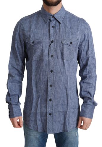 Stripes Men Casual Button Down Men's Shirt - Dolce & Gabbana - Modalova