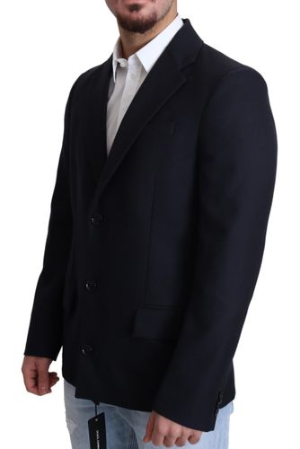 Dark Wool Single Breasted Coat Men's Jacket - Dolce & Gabbana - Modalova