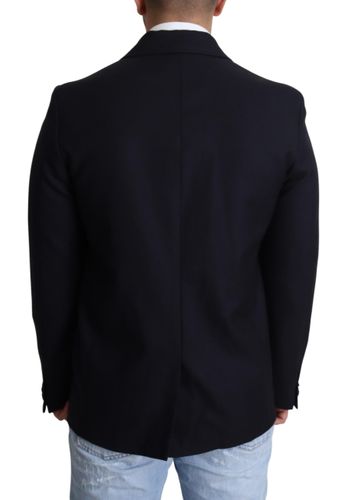 Dark Wool Single Breasted Coat Men's Jacket - Dolce & Gabbana - Modalova