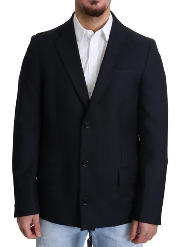 Dark Wool Single Breasted Coat Men's Jacket - Dolce & Gabbana - Modalova