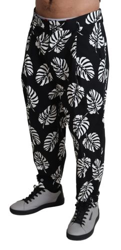 Leaf Cotton Stretch Trouser Men's Men's Pants - Dolce & Gabbana - Modalova