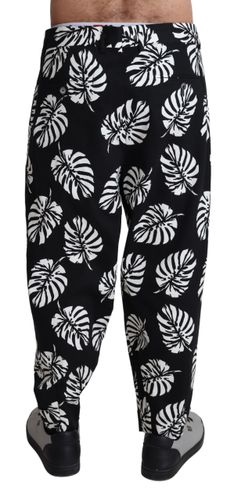 Leaf Cotton Stretch Trouser Men's Men's Pants - Dolce & Gabbana - Modalova
