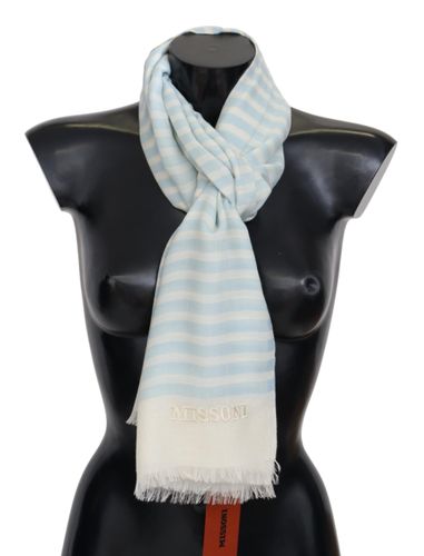 White Lined Cashmere Unisex Wrap Men's Scarf - Missoni - Modalova