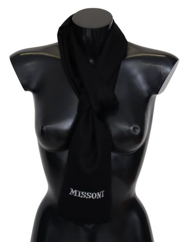 Wool Unisex Neck Wrap Fringes Logo Men's Scarf - Missoni - Modalova