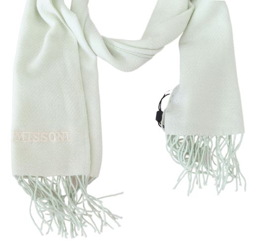 Light Pattern Cashmere Unisex Wrap Fringes Men's Scarf - Missoni - Modalova