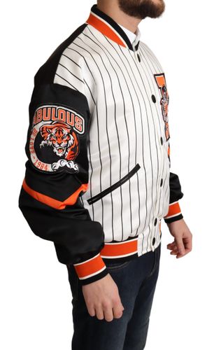 Multicolor Bomber King Logo #DGMILLENNIALS Men's Jacket - Dolce & Gabbana - Modalova