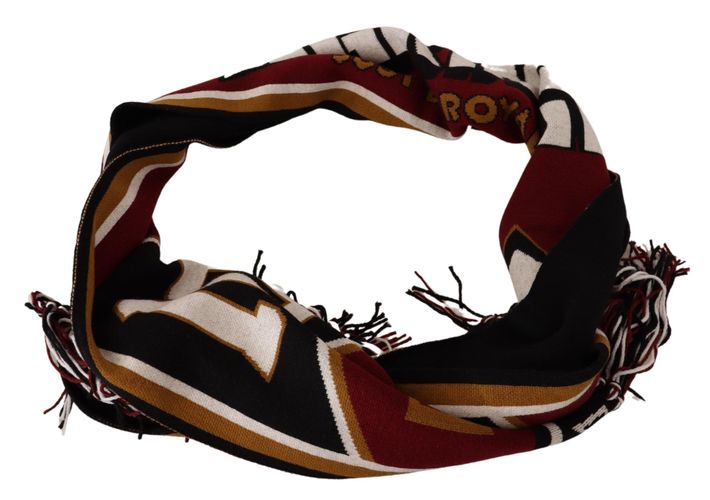 Wool Knit DG King Shawl Wrap Men's Scarf - Dolce & Gabbana - Modalova