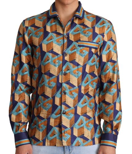 DG Logo Silk Mens Top Men's Shirt - Dolce & Gabbana - Modalova