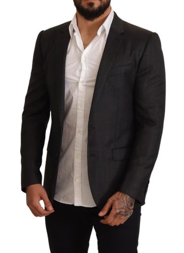 Check Wool Slim Fit Blazer Men's Jacket - Dolce & Gabbana - Modalova
