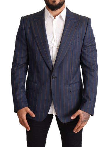 Striped Wool Slim Fit Blazer Men's Jacket - Dolce & Gabbana - Modalova
