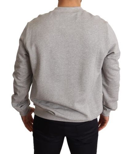 Crown King Print Cotton Men's Sweater - Dolce & Gabbana - Modalova