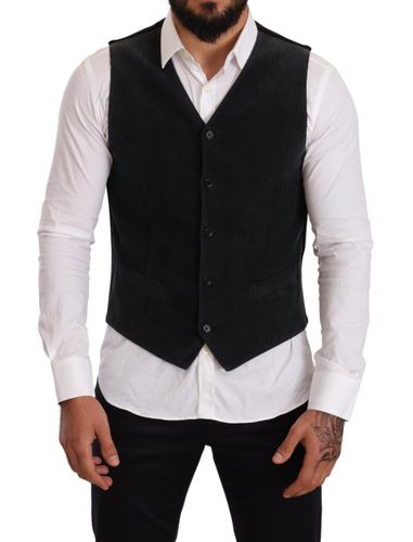 Cotton Single Breasted Men's Waistcoat - Dolce & Gabbana - Modalova