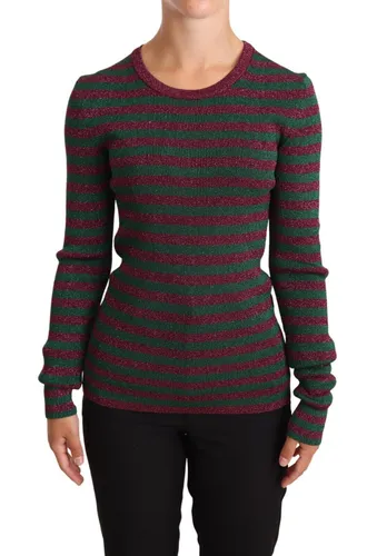Striped Crew Neck Pullover Women's Sweater - Dolce & Gabbana - Modalova