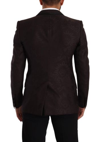 Purple Jacquard Single Breasted SICILIA Men's Blazer - Dolce & Gabbana - Modalova