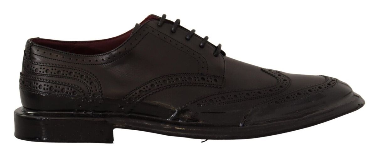 Leather Oxford Wingtip Formal Derby Men's Shoes - Dolce & Gabbana - Modalova