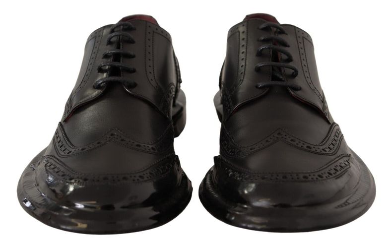 Leather Oxford Wingtip Formal Derby Men's Shoes - Dolce & Gabbana - Modalova