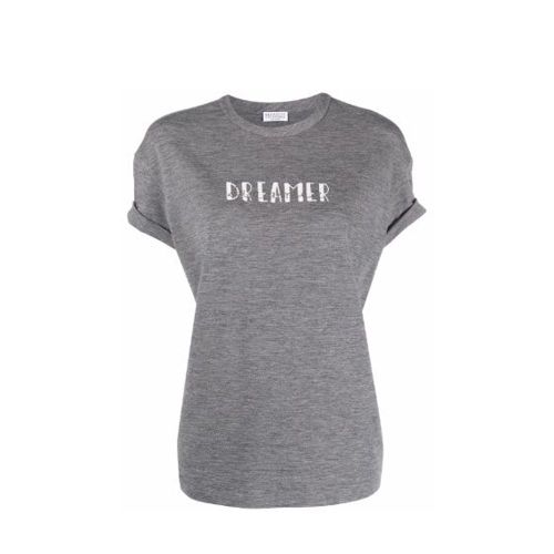 Elastane Women's T-Shirt - Brunello Cucinelli - Modalova