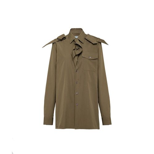 Cotton Pattern Women's Shirt - Prada - Modalova