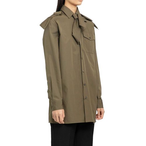 Cotton Pattern Women's Shirt - Prada - Modalova