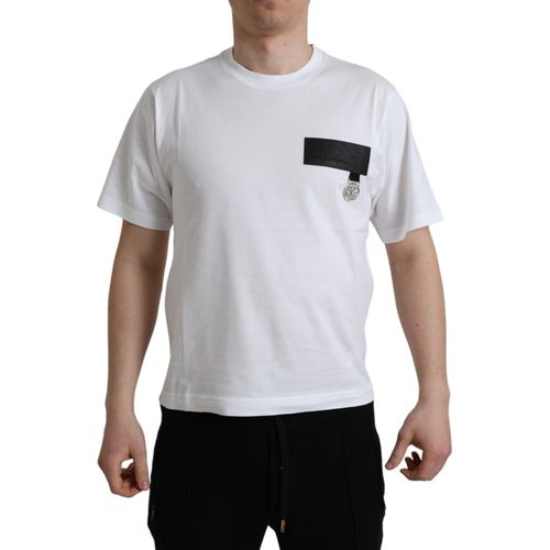 Logo Patch Cotton Crew Neck Men's T-shirt (Pre-Owned) - Dolce & Gabbana - Modalova