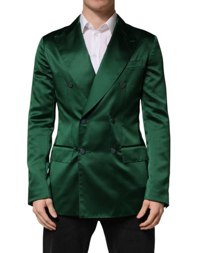 Satin Double Breasted Jacket Men's Blazer - Dolce & Gabbana - Modalova