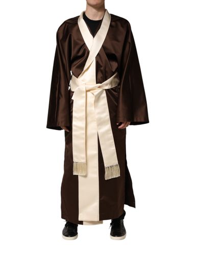 Cream Lounge Belted Bathrobe Men's Jacket (Pre-Owned) - Dolce & Gabbana - Modalova