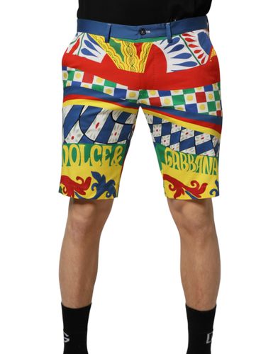 Carretto Print Men Bermuda Men's Shorts (Pre-Owned) - Dolce & Gabbana - Modalova
