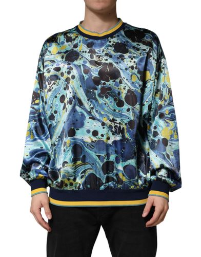 Marble Print Pullover Men's Sweater - Dolce & Gabbana - Modalova