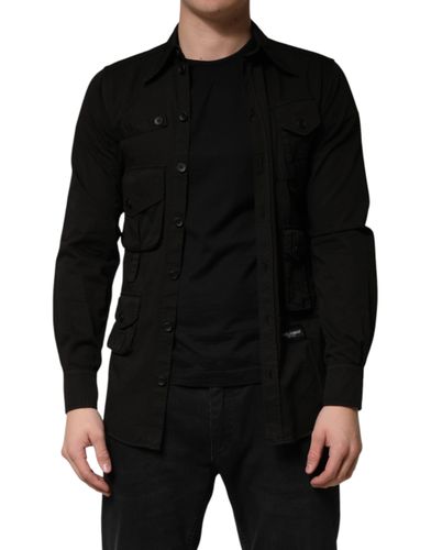 Cotton Collared Men Button Down Men's Shirt - Dolce & Gabbana - Modalova