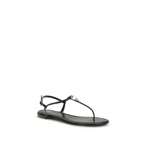 Calf Leather Bos Taurus Flat Women's Sandals - Giuseppe Zanotti - Modalova