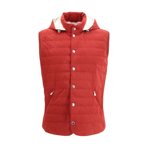 Polyester Sleeveless Men's Jacket - Brunello Cucinelli - Modalova