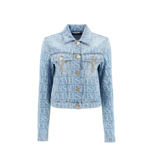Cotton Denim Women's Jacket - Versace - Modalova