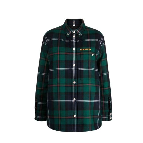 Wool Pattern Women's Shirt - Burberry - Modalova