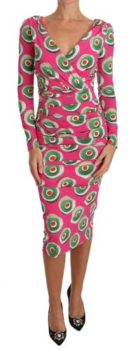 Silk Cup Cake Sheath Stretch Women's Dress - Dolce & Gabbana - Modalova