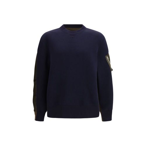 Sacai Blue Cotton Men's Sweatshirt - Sacai - Modalova