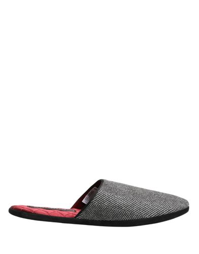 Grey Herringbone Cashmere Red Slippers Men's Shoes - Dolce & Gabbana - Modalova