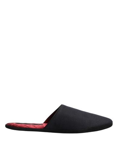 Dark Navy Wool Cotton Red Chevron Slippers Men's Shoes - Dolce & Gabbana - Modalova