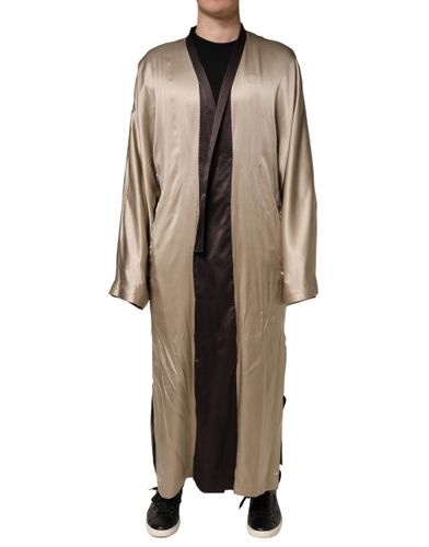 Silk Satin Long Coat Robe Men's Jacket (Pre-Owned) - Dolce & Gabbana - Modalova