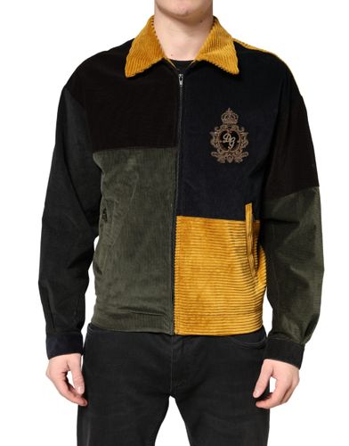 Patchwork Corduroy Crest Men's Jacket (Pre-Owned) - Dolce & Gabbana - Modalova