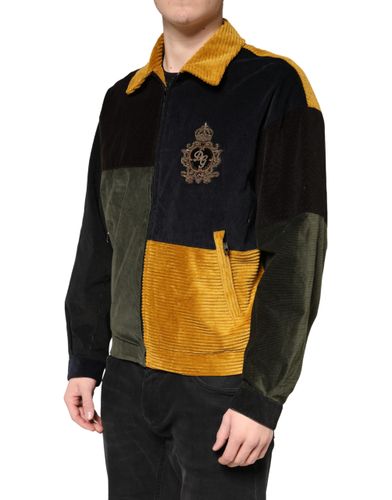 Patchwork Corduroy Crest Men's Jacket (Pre-Owned) - Dolce & Gabbana - Modalova