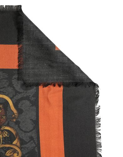 Crest Print Cashmere 272cm x 132cm Men Men's Scarf - Dolce & Gabbana - Modalova