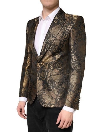 Jacquard Single Breasted Tuxedo Men's Blazer - Dolce & Gabbana - Modalova
